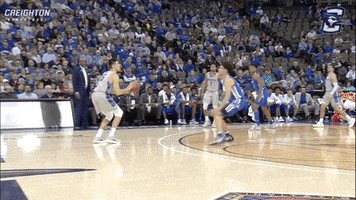 creighton bluejays point GIF by Creighton University Athletics