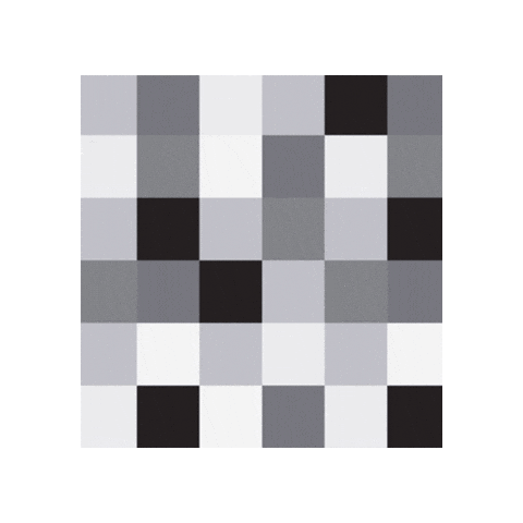 Sticker gif. Censor square with grayscale pixels flashing around.