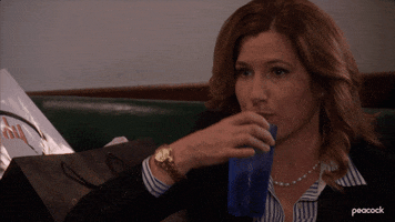Parks And Recreation Sip GIF by PeacockTV