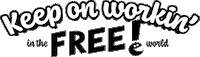 free-fi joy free happiness working Sticker