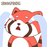 Sad Red Panda Sticker