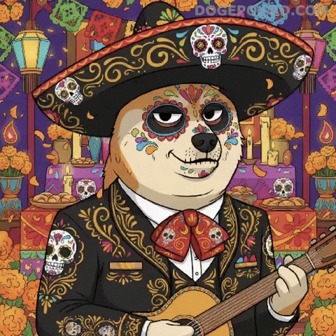Dia De Los Muertos Smiling GIF by Doge Pound