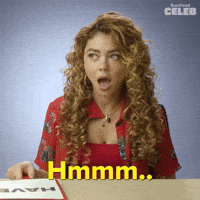 Sarah Hyland Thinking GIF by BuzzFeed