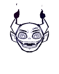 carzacomic dark rawr demon DEN Sticker