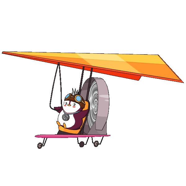 Flying Road Trip Sticker by Pudgy Penguins