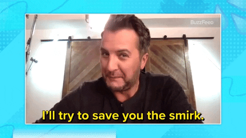 Luke Bryan Smirk GIF by BuzzFeed