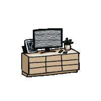 Anna_fofofo уют интерьер техника телевизор Sticker