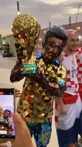 Brazil Fan Dresses Up in Pele Costume at World Cup