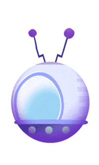 Flying Saucer Space Sticker by TEEY - Thérèse Lacomblez