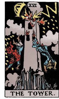 The Tower Major Arcana GIF by Luna y el Tarot