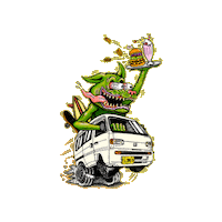 EGDINER delivery burger hamburger diner Sticker