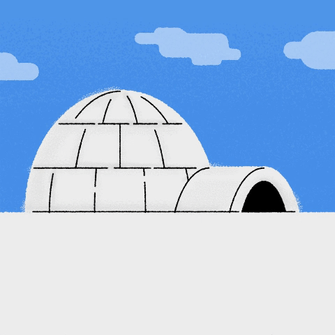 winter igloo GIF