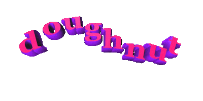 text doughnut Sticker