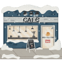 Hot Cocoa Cafe Sticker by destinationnb