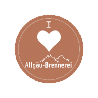 allgaeubrennerei love allgäu allgäu-brennerei Sticker