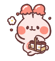 potalele cute flower animal rabbit Sticker