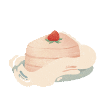 laurasimonastefan sweet cake strawberry cream Sticker