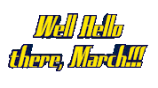 Hello March Sticker by OpticalArtInc.