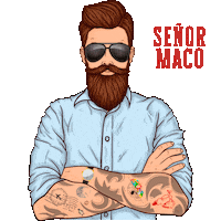 SenorMaco marketing diseno hipster empresa Sticker