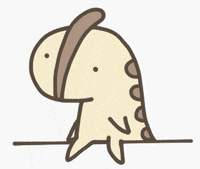 KSasara6 cute wait sit dinosaurs GIF