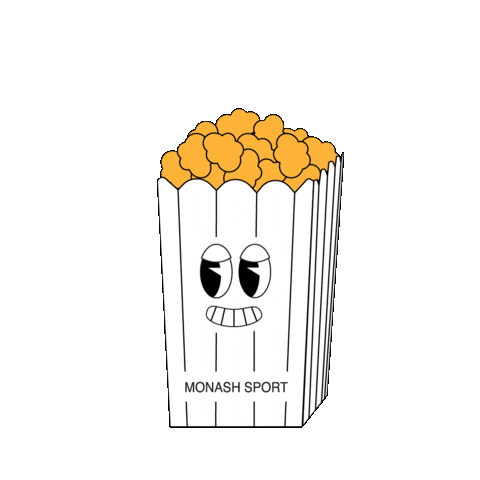 Film Popcorn Sticker by Monash Sport