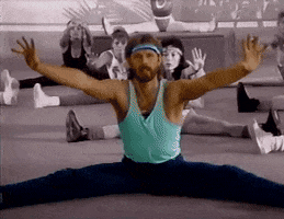 fuzzyghost fitness retro workout 80s GIF