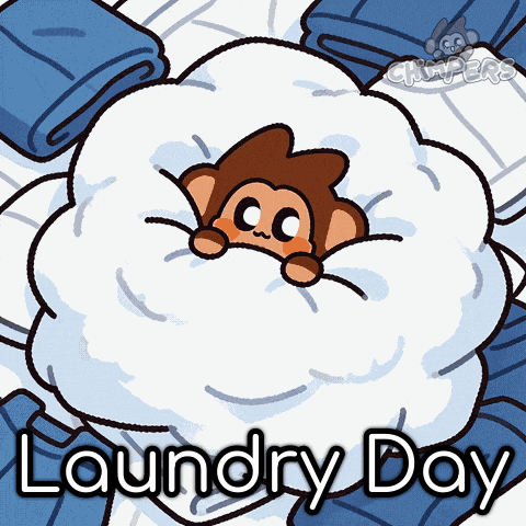 Laundry Day Monkey GIF by Chimpers