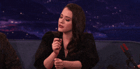 kat dennings eating GIF by Team Coco
