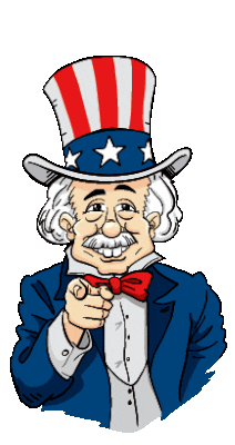 Uncle Sam Sticker by Ollie's