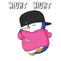 Tired Good Night Sticker by Pudgy Penguins