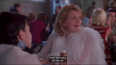 awkward drew barrymore GIF
