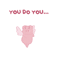 Be Yourself Flying Pig Sticker by PositivelyPigasus