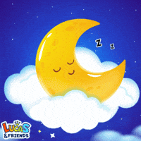 Good Night Sleeping GIF by Lucas and Friends by RV AppStudios