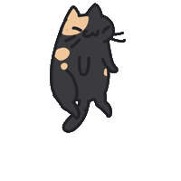 Jumping Tortoiseshell Cat Sticker by bunny_is_moving