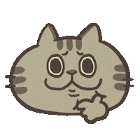 catlifesquarefish cat think 貓 tabby cat Sticker