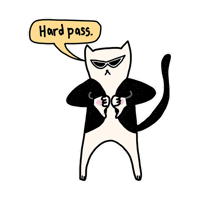 Tuxedo Cat No Sticker by Rocketpong