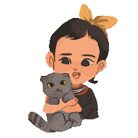 Cat Love Sticker by Rafhi Dominic