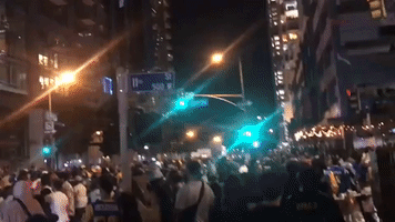 LA Rams Fans Block Streets and Light Fireworks After Super Bowl Win