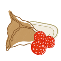 empanadasmargarita queso empanada picante salami Sticker