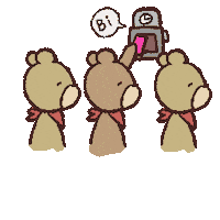 katepainting bear kt katepainting oscar bear Sticker
