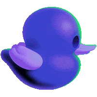 Rubber Duck 3D Sticker by GitHub