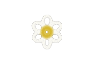yuruneon white flower neon spring Sticker