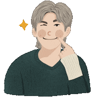 V Jin Sticker by Wooli