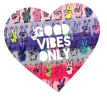 Good Vibes Heart Sticker by Jess Stempel