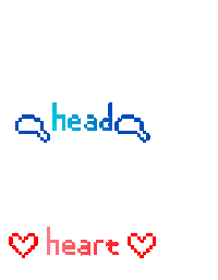 joyfuljuly heart pixel text blue Sticker