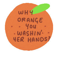 Cartoon Orange Sticker
