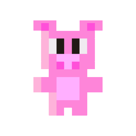 Pixel Pig Sticker by Onix Pink Shop