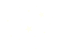 Sticker gif. Scattered white stars and spots twinkle, spin, and glimmer.