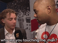 Why Are You Touching Me Chicago Blackhawks GIF