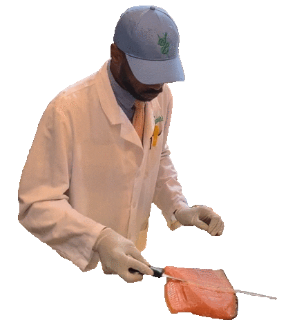 fish cut Sticker by Major Food Group